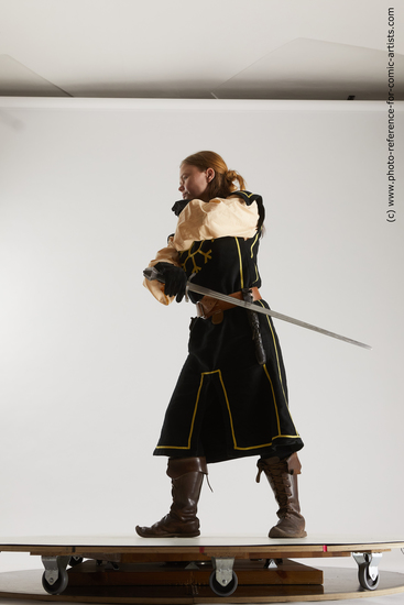 Woman Young Average White Fighting with sword Standing poses Costumes