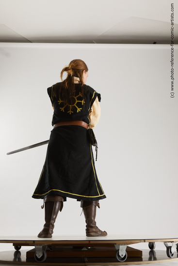 Woman Young Average White Fighting with sword Standing poses Costumes