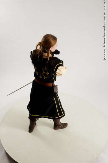 Woman Young Average White Fighting with sword Standing poses Costumes