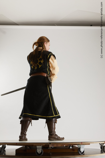 Woman Young Average White Fighting with sword Standing poses Costumes