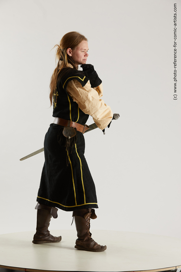 Woman Young Average White Fighting with sword Standing poses Costumes