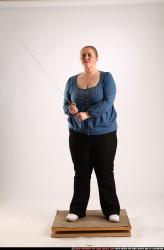 Woman Adult Chubby White Fighting with sword Standing poses Casual