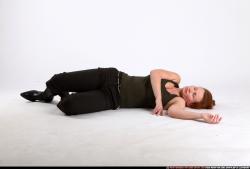 Woman Adult Average White Dead Laying poses Casual
