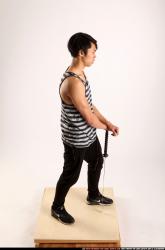 Man Young Athletic Fighting with sword Standing poses Casual Asian