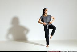 Woman Young Athletic White Moving poses Casual Dance