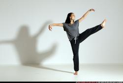 Woman Young Athletic White Moving poses Casual Dance