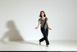 Woman Young Athletic White Moving poses Casual Dance