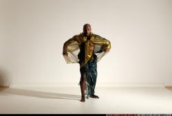 Man Athletic Black Magic Moving poses Army