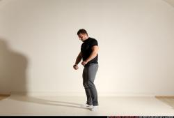 Man Adult Muscular White Throwing Moving poses Casual