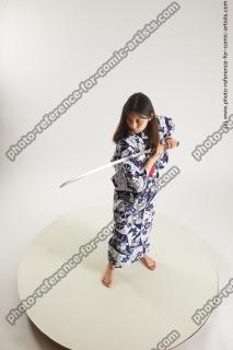 JAPANESE WOMAN IN KIMONO WITH SWORD SAORI 03A