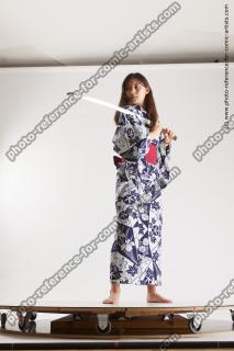 JAPANESE WOMAN IN KIMONO WITH SWORD SAORI 03C