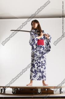 JAPANESE WOMAN IN KIMONO WITH SWORD SAORI 04C