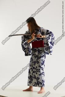 JAPANESE WOMAN IN KIMONO WITH SWORD SAORI 06B
