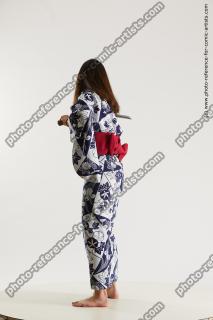 JAPANESE WOMAN IN KIMONO WITH SWORD SAORI 09B
