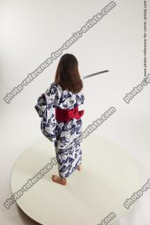 JAPANESE WOMAN IN KIMONO WITH SWORD SAORI 10A
