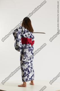 JAPANESE WOMAN IN KIMONO WITH SWORD SAORI 10B