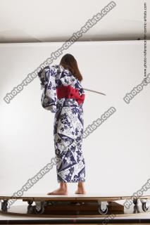 JAPANESE WOMAN IN KIMONO WITH SWORD SAORI 10C