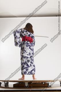 JAPANESE WOMAN IN KIMONO WITH SWORD SAORI 11C
