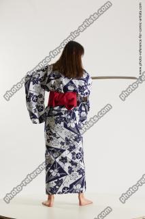 JAPANESE WOMAN IN KIMONO WITH SWORD SAORI 12B