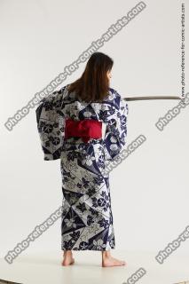 JAPANESE WOMAN IN KIMONO WITH SWORD SAORI 13B