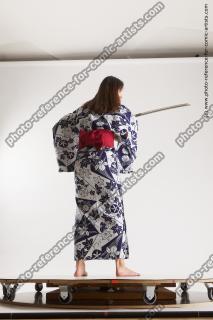 JAPANESE WOMAN IN KIMONO WITH SWORD SAORI 13C