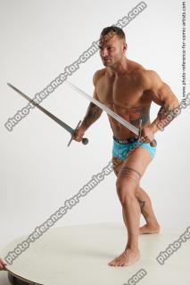 Fighting man with swords Garrott