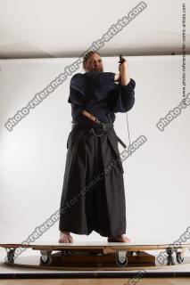 standing samurai with sword yasuke 15c