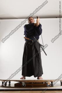 standing samurai with sword yasuke 16c