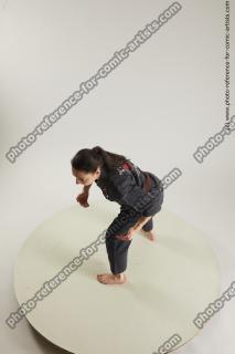 fighting young woman in kimono ronda 02a